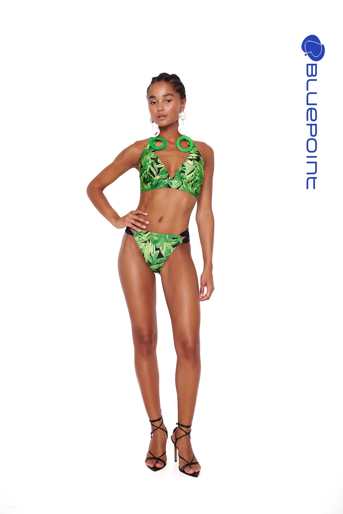 Halter Top Μαγιο Green Party by Bluepoint