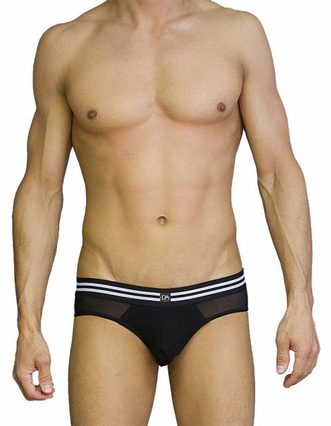 Μαυρο Ανδρικό Jockstrap με Λευκο Σχεδιο