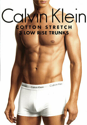 Τριπλή συσκευασία βαμβακερά μποξερ, τύπου low rise trunks, Calvin Klein