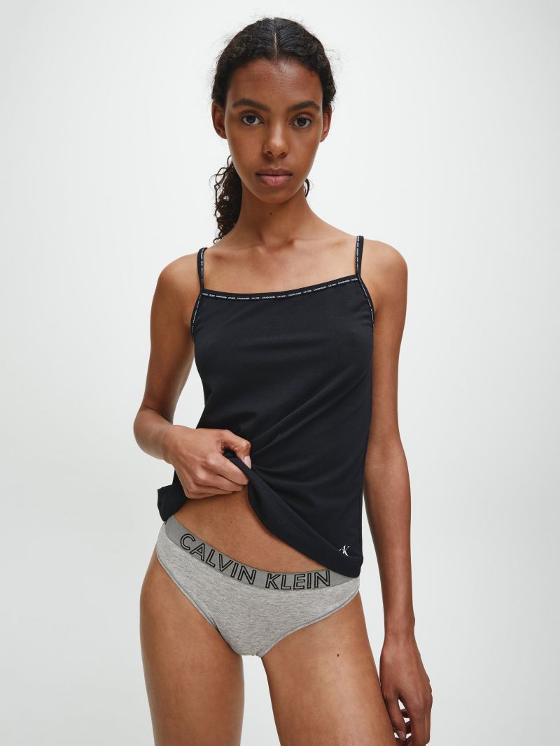 Γκρι γυναικείο σλιπ Calvin Klein με φαρδυ λαστιχο