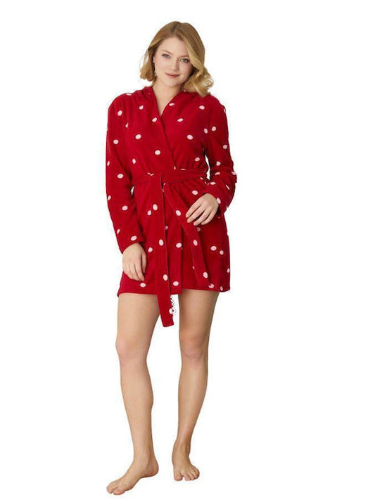 Κοκκινη Fleece Ρομπα